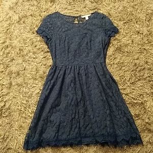 Blue short sleeve dress